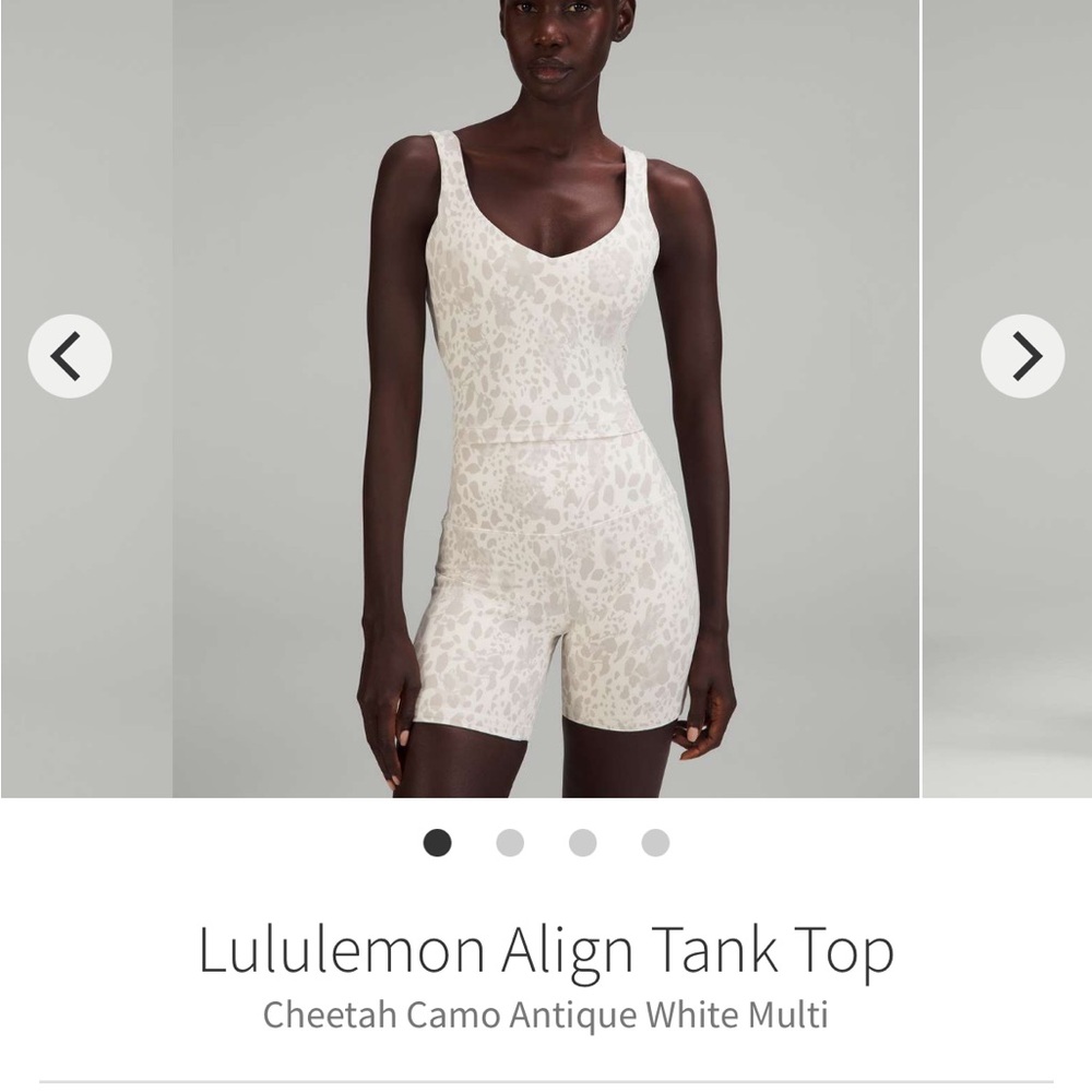lululemon athletica Align Tank Top - Cheetah Camo Antique White